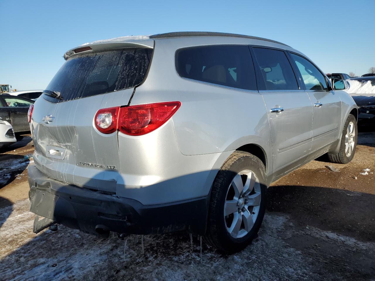 2012 Chevrolet Traverse VIN 1GNKRLED1CJ191199 Copart auction photo, rear end / minor dent/scratches damage thumbnail 3