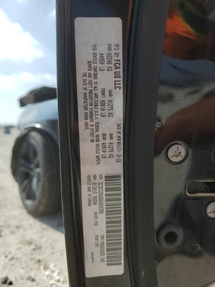 2016 Dodge Challenger VIN 2C3CDZAG8GH202399 Copart auction photo, front end / side damage thumbnail 13