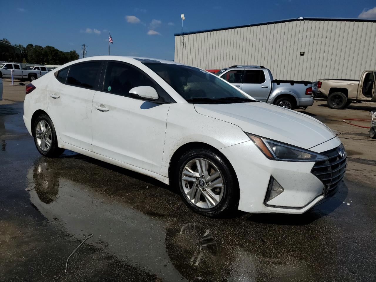 2019 Hyundai Elantra VIN 5NPD84LFXKH420601 Copart auction photo, front end / side damage thumbnail 4