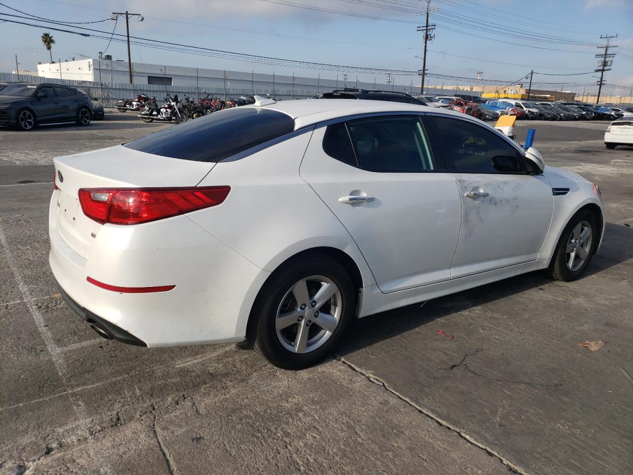 2015 KIA Optima VIN KNAGM4A71F5644525 Copart auction photo, vandalism damage thumbnail 3