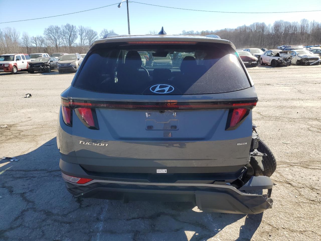 2024 Hyundai Tucson VIN 5NMJBCDE9RH425767 Copart auction photo, rear end / side damage thumbnail 6