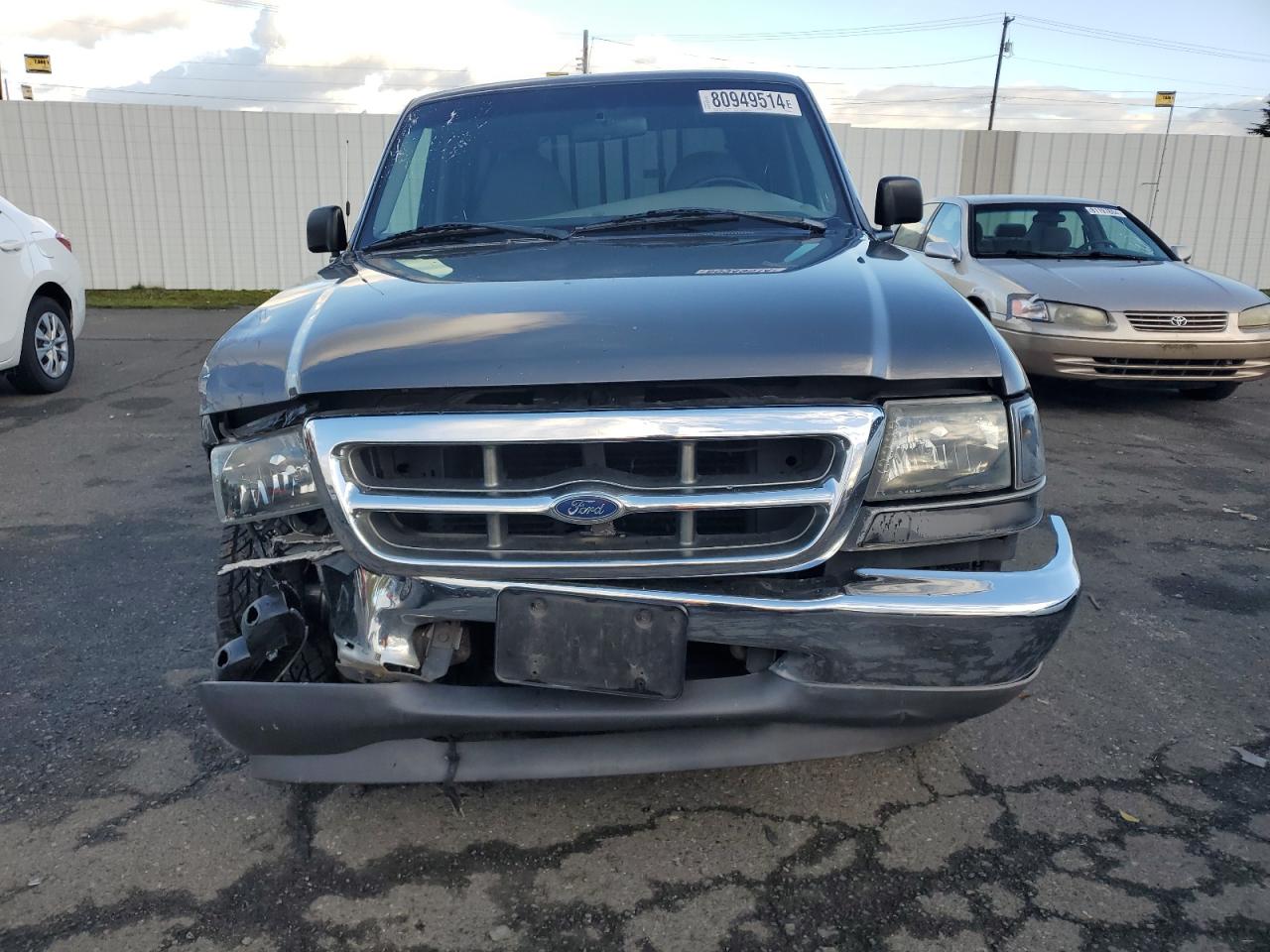 1999 Ford Ranger VIN 1FTYR10VXXTA80538 Copart auction photo, front end damage thumbnail 5