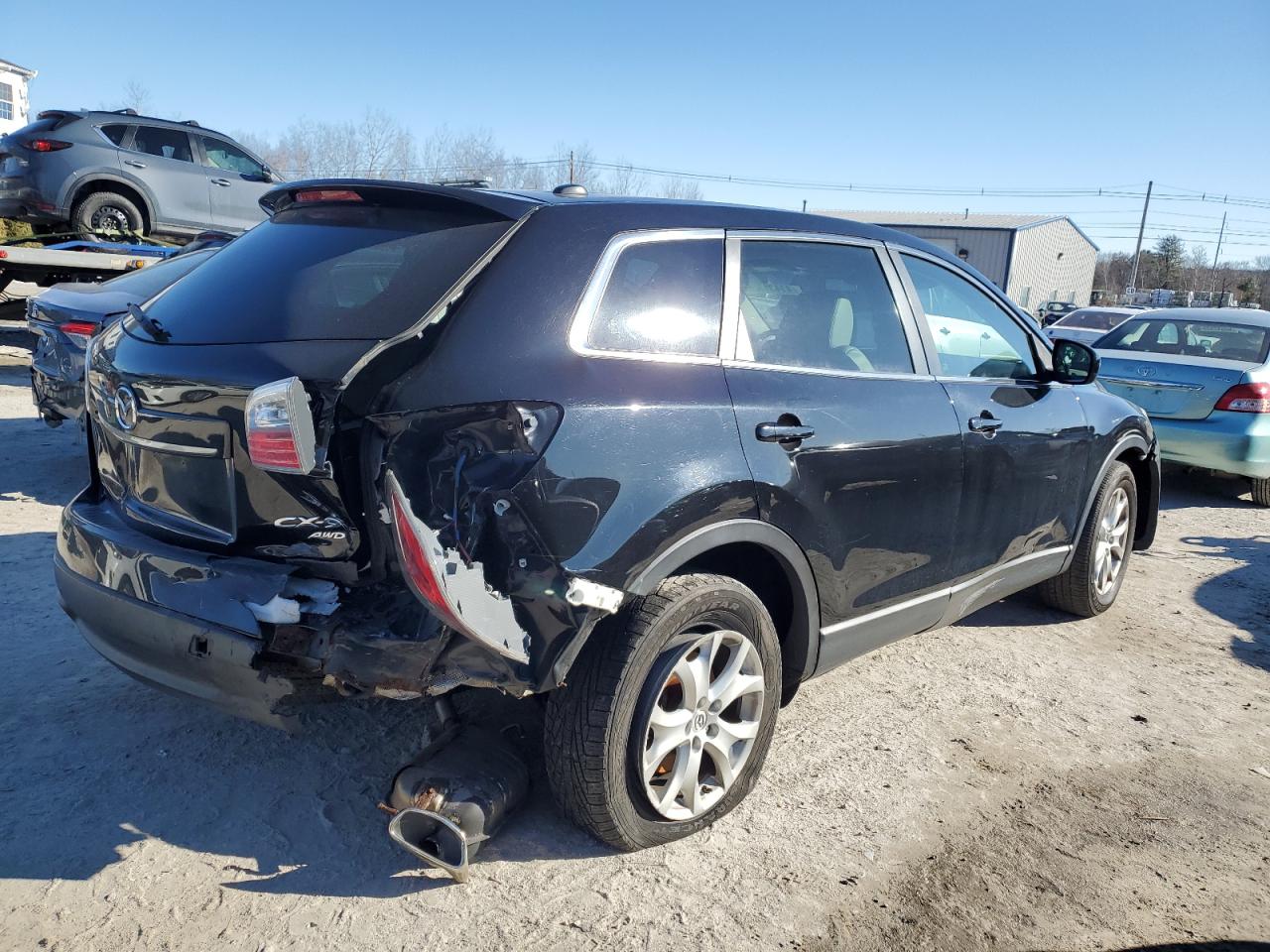 2011 Mazda CX-9 VIN JM3TB3CV2B0302562 Copart auction photo, rear end / front end damage thumbnail 3