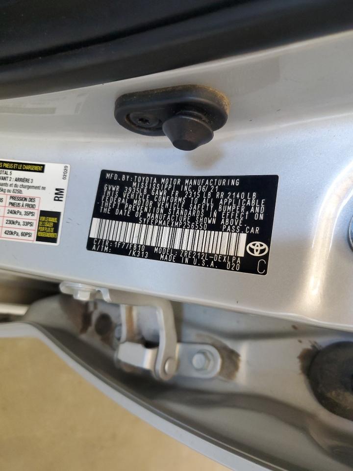 2021 Toyota Corolla VIN 5YFEPMAEXMP256550 Copart auction photo, rear end / minor dent/scratches damage thumbnail 15