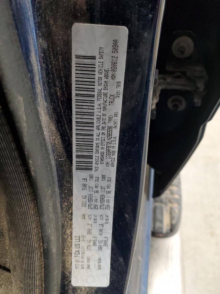 2020 RAM 1500 VIN 1C6SRFBT2LN285596 Copart auction photo, all over / front end damage thumbnail 13