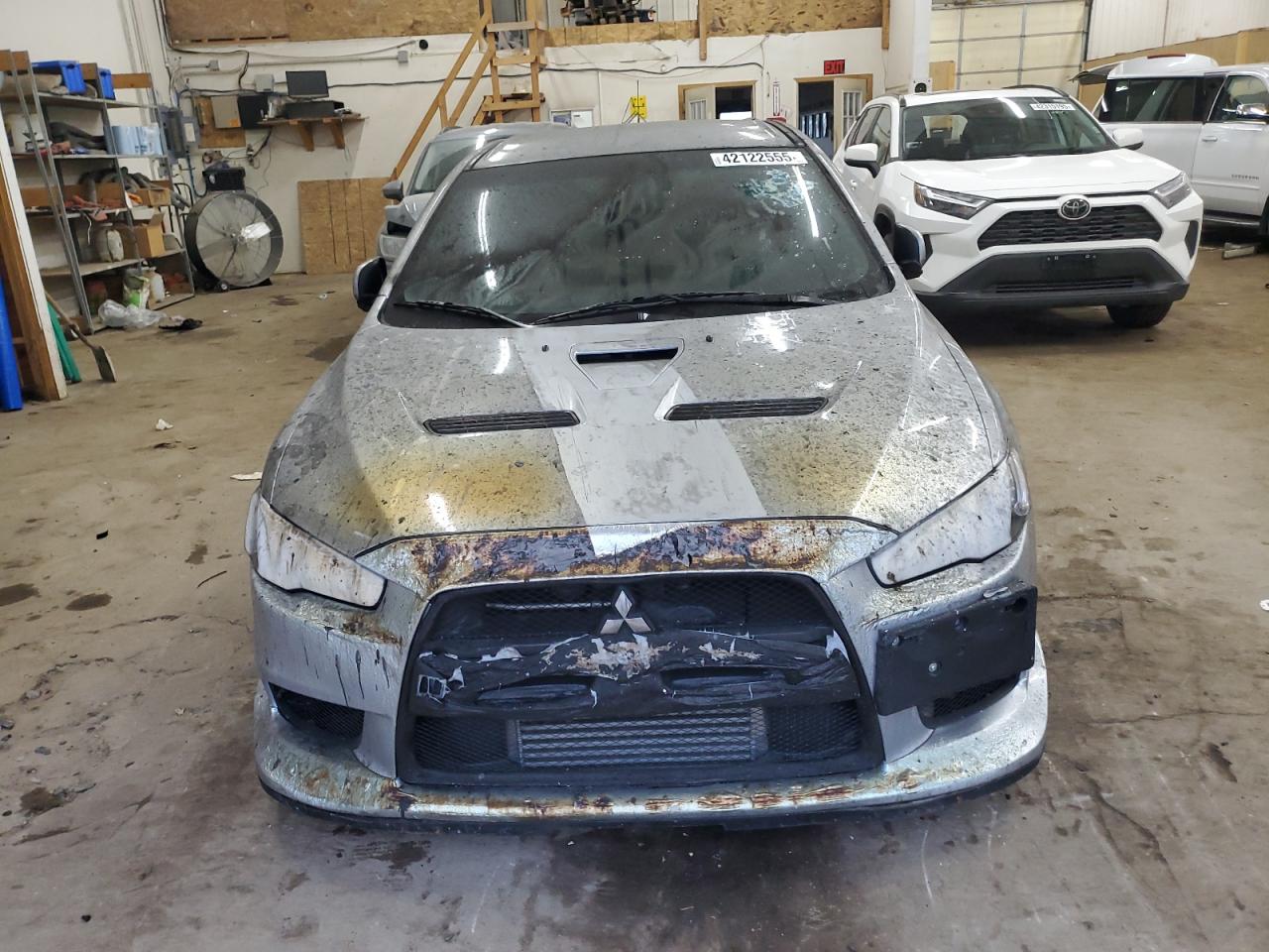 2008 Mitsubishi Lancer Evolution VIN JA3AW86V08U044314 Copart auction photo, burn damage thumbnail 5