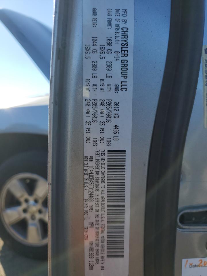 2015 Jeep Compass VIN 1C4NJCBA5FD124468 Copart auction photo, side / minor dent/scratches damage thumbnail 13