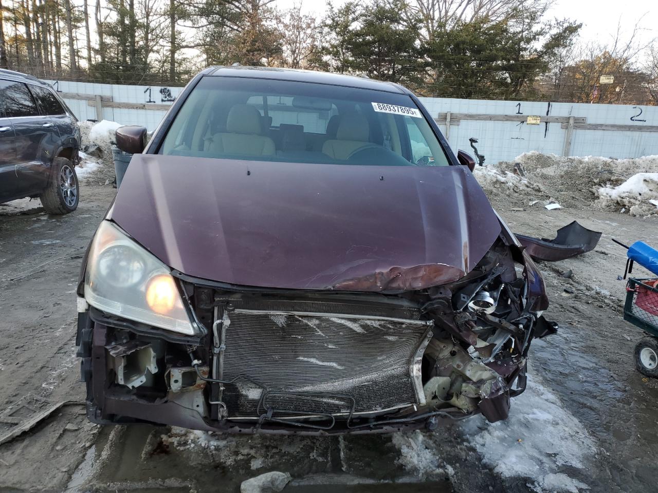 2010 Honda Odyssey VIN 5FNRL3H44AB106039 Copart auction photo, front end / minor dent/scratches damage thumbnail 5