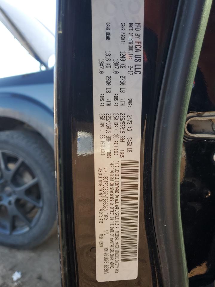 2017 Dodge Journey VIN 3C4PDCBG7HT606585 Copart auction photo, rear end damage thumbnail 14