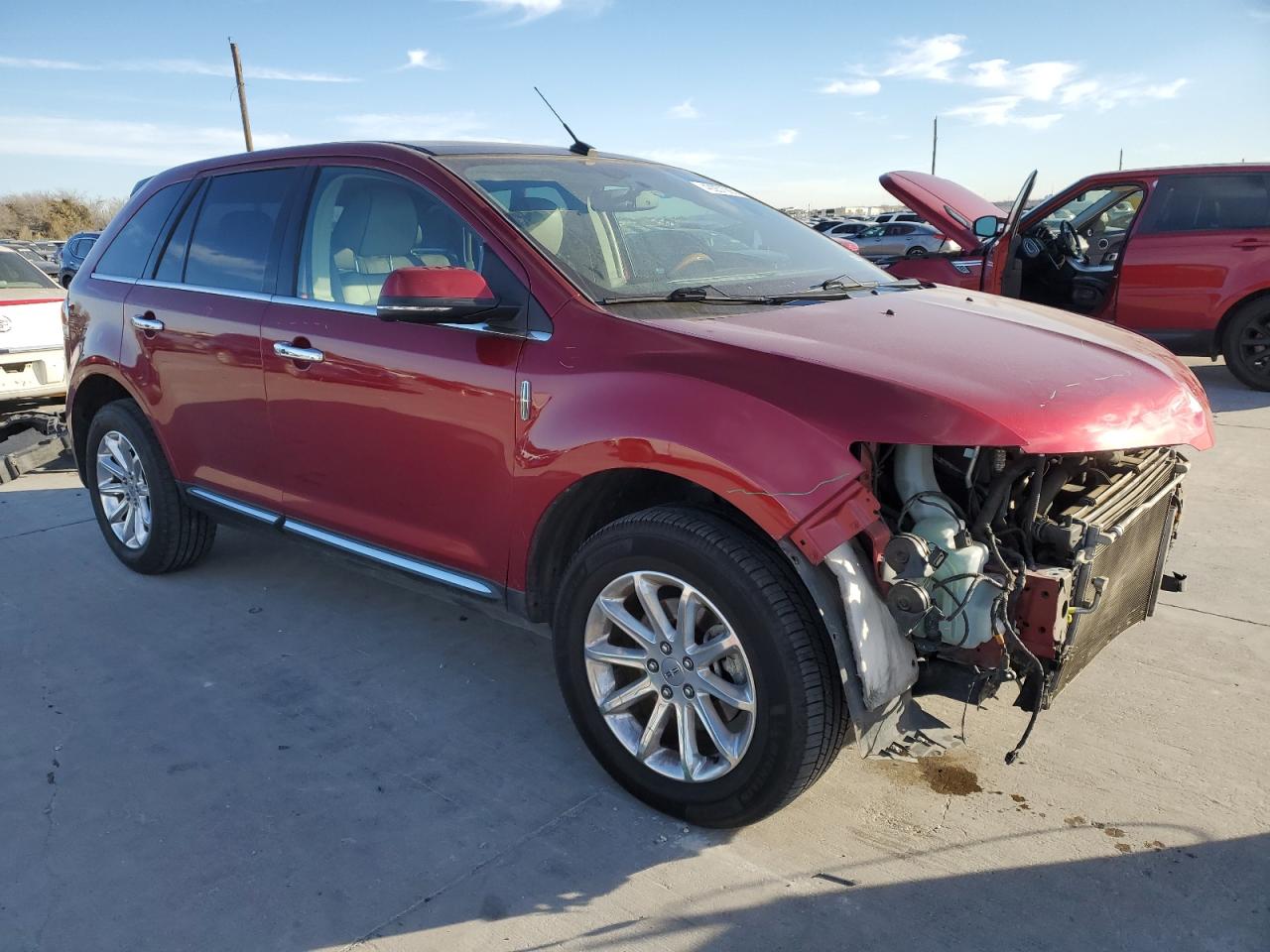 2015 Lincoln MKX VIN 2LMDJ6JKXFBL27255 Copart auction photo, front end damage thumbnail 4