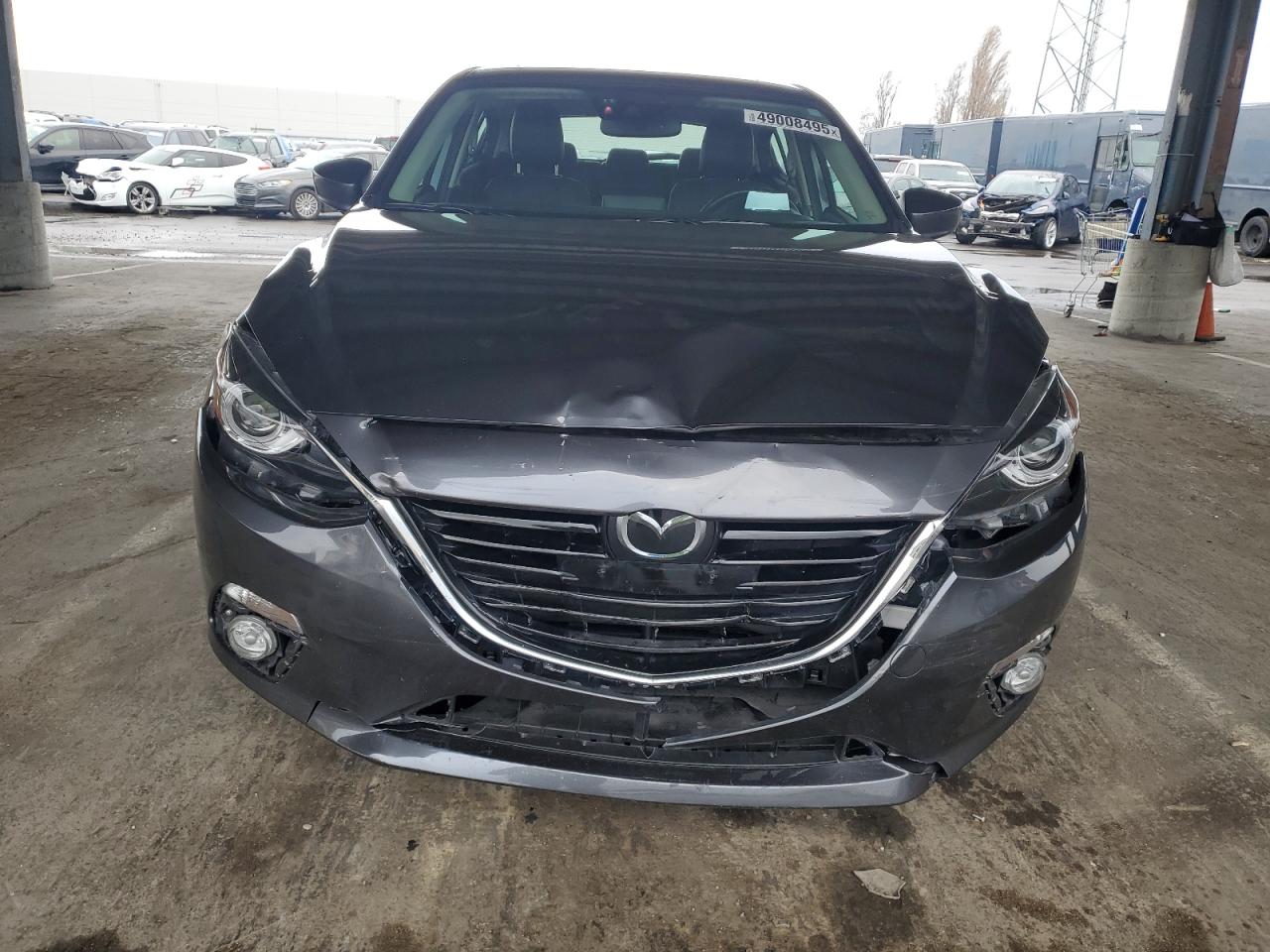 2016 Mazda 3 VIN JM1BM1N31G1322897 Copart auction photo, front end / side damage thumbnail 5