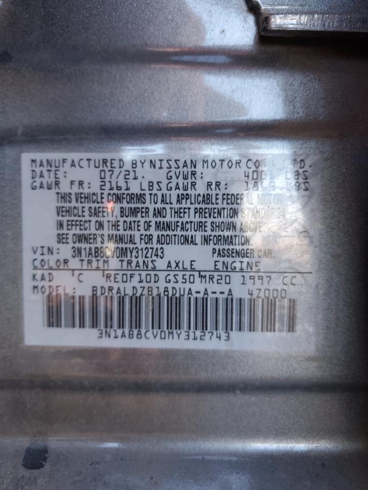 2021 Nissan Sentra VIN 3N1AB8CV0MY312743 Copart auction photo, front end damage thumbnail 14