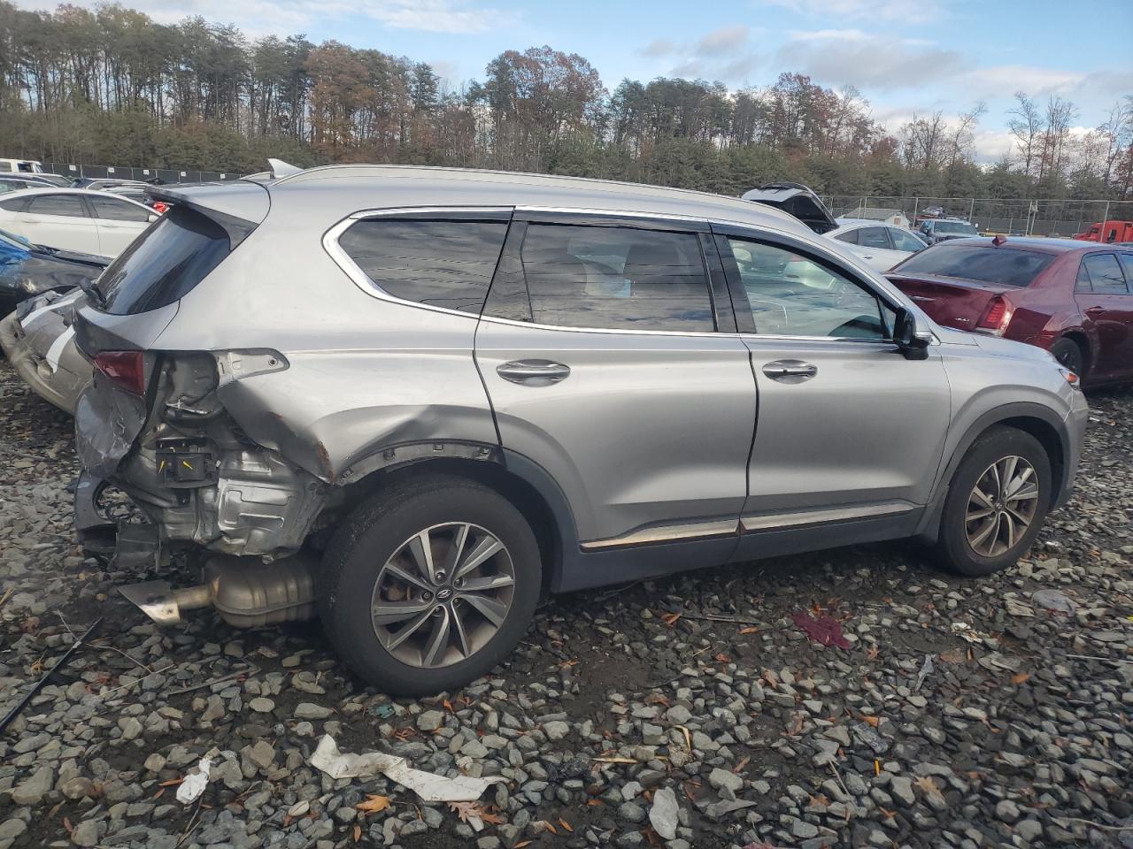 2020 Hyundai Santa Fe VIN 5NMS5CAD9LH188227 Copart auction photo, rear end damage thumbnail 3