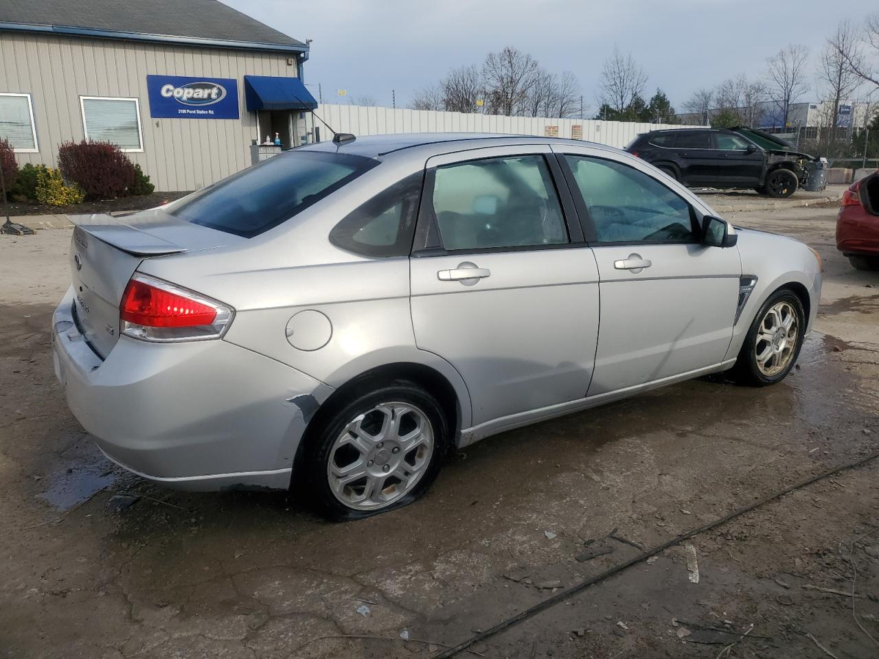 2008 Ford Focus VIN 1FAHP35N38W198267 Copart auction photo, side damage thumbnail 3