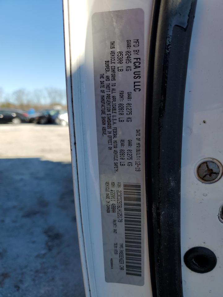 2020 Dodge Challenger VIN 2C3CDZBT6LH125179 Copart auction photo, front end / rear end damage thumbnail 13