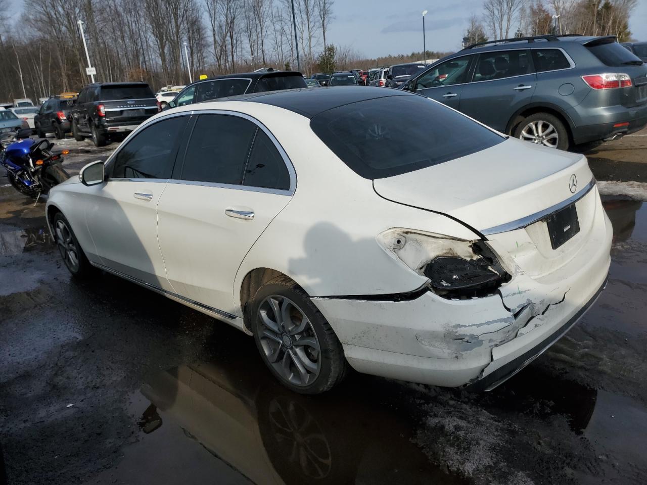 2015 Mercedes-Benz C-klasse VIN 55SWF4KB0FU082366 Copart auction photo, rear end / front end damage thumbnail 2
