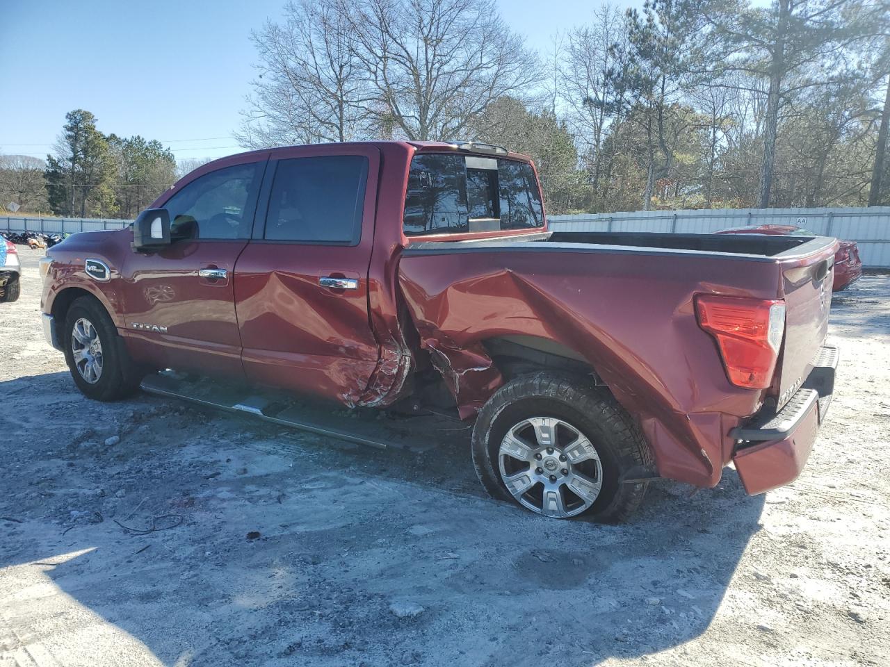 2017 Nissan Titan VIN 1N6AA1E69HN551236 Copart auction photo, rear end / side damage thumbnail 2