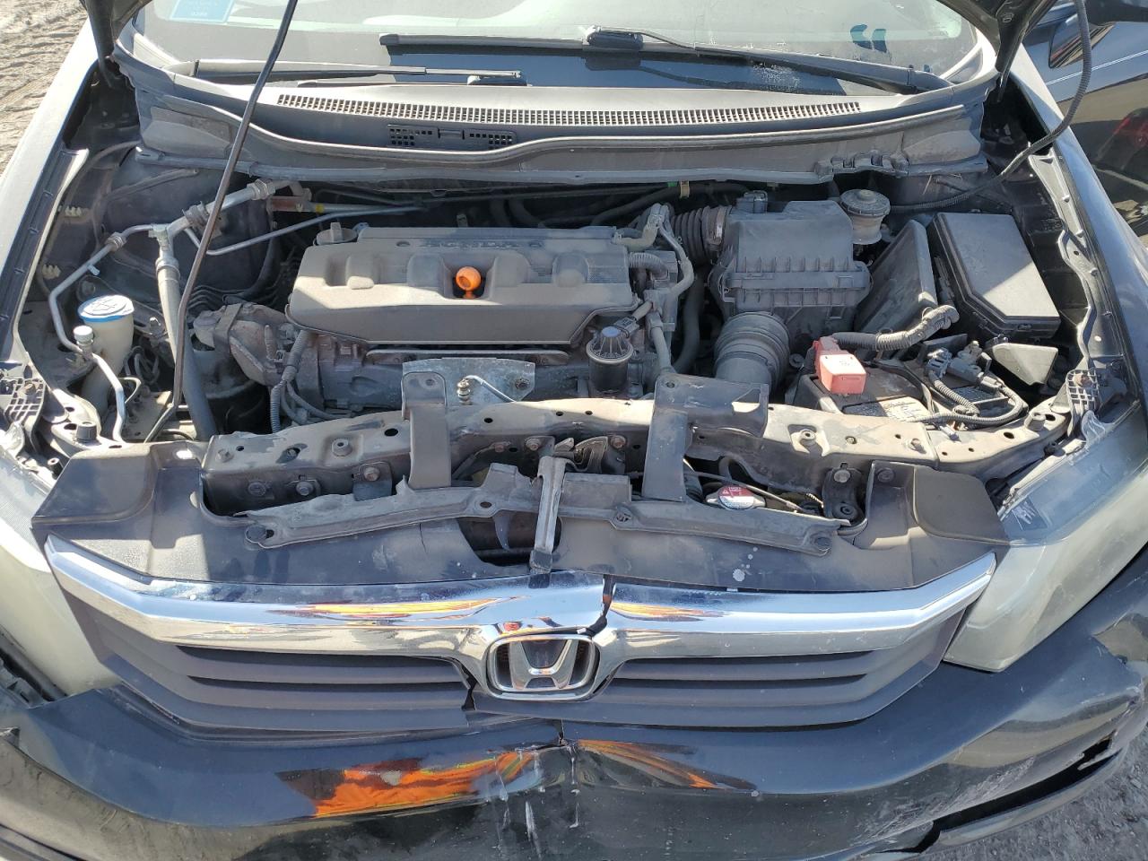 2012 Honda Civic VIN 19XFB2F84CE002634 Copart auction photo, front end / undercarriage damage thumbnail 12