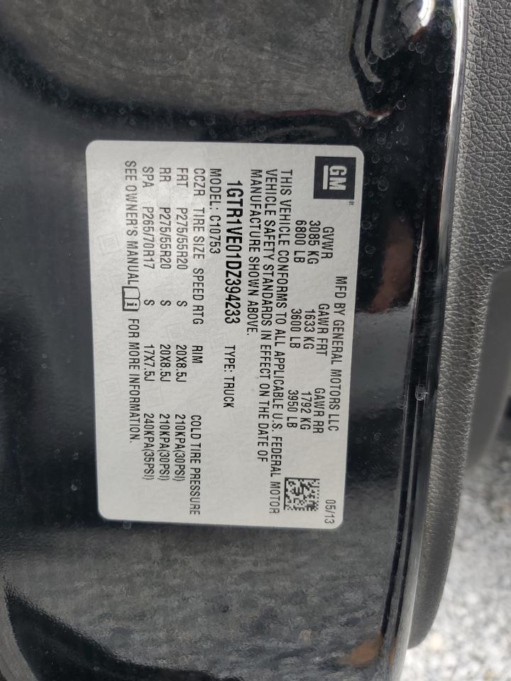 2013 GMC Sierra VIN 1GTR1VE01DZ394233 Copart auction photo, front end damage thumbnail 14