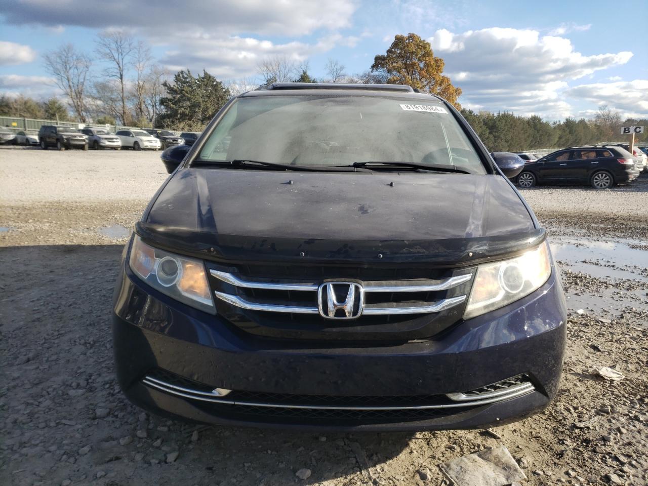 2015 Honda Odyssey VIN 5FNRL5H68FB076550 Copart auction photo, rear end / front end damage thumbnail 5