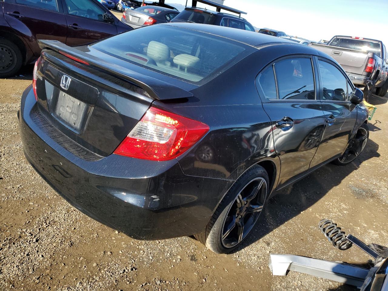 2012 Honda Civic VIN 19XFB2F92CE004651 Copart auction photo, front end damage thumbnail 3