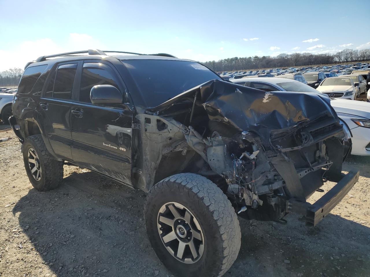 2005 Toyota 4Runner VIN JTEBU14R858037443 Copart auction photo, front end / rear end damage thumbnail 4