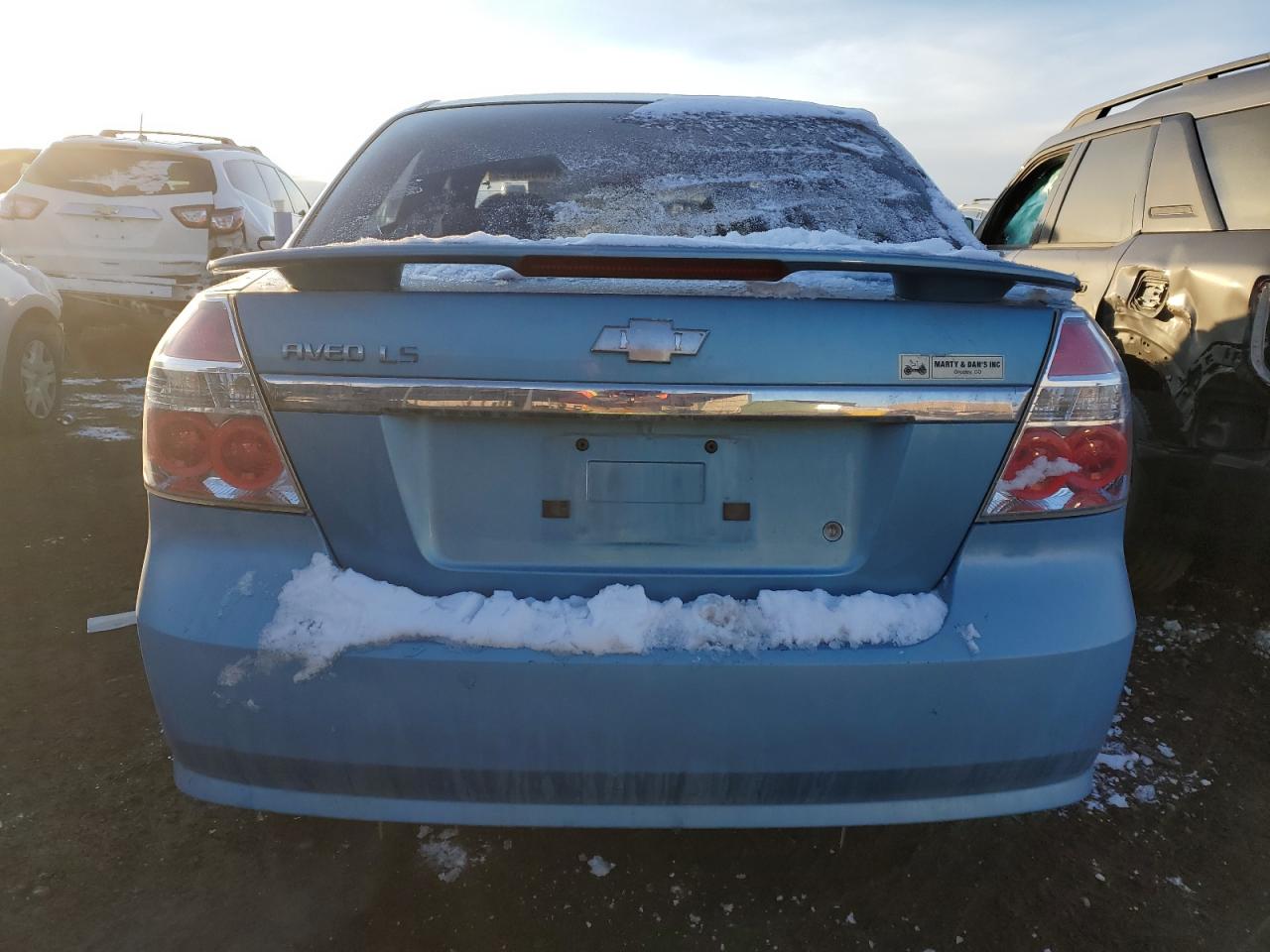 2007 Chevrolet Aveo VIN KL1TD56647B145607 Copart auction photo, front end / side damage thumbnail 6