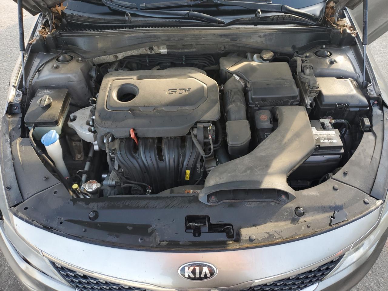 2016 KIA Optima VIN 5XXGU4L37GG015863 Copart auction photo, side / front end damage thumbnail 11