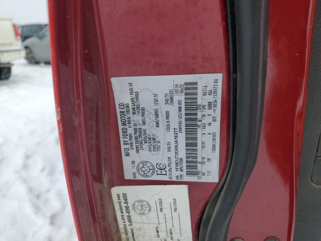 2009 Ford Explorer VIN 1FMEU73E69UA16277 Copart auction photo, front end damage thumbnail 15
