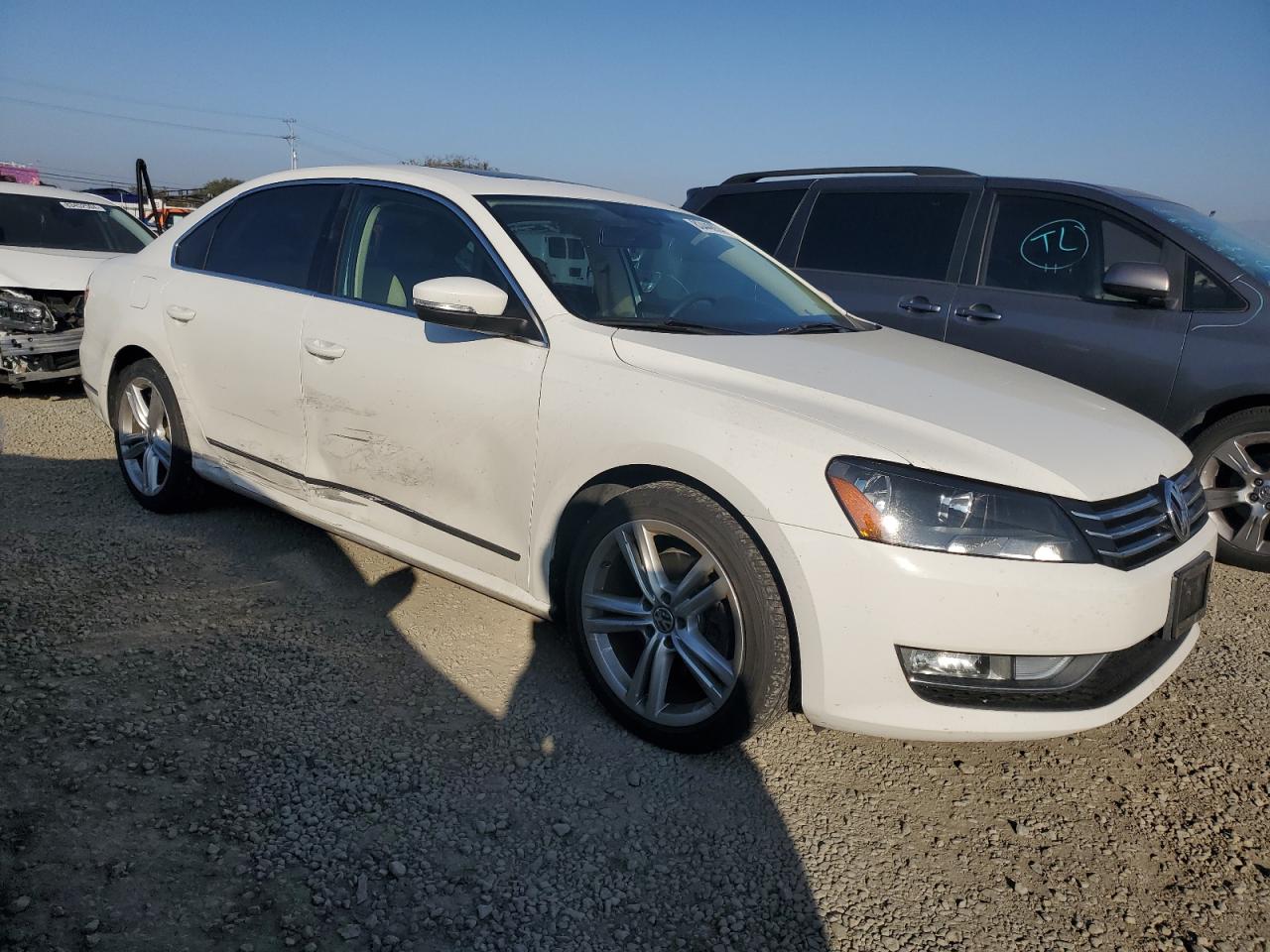 2015 Volkswagen Passat VIN 1VWBT7A36FC019450 Copart auction photo, side damage thumbnail 4