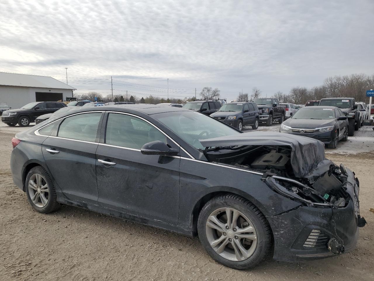2018 Hyundai Sonata VIN 5NPE34AF4JH714063 Copart auction photo, front end / mechanical damage thumbnail 4