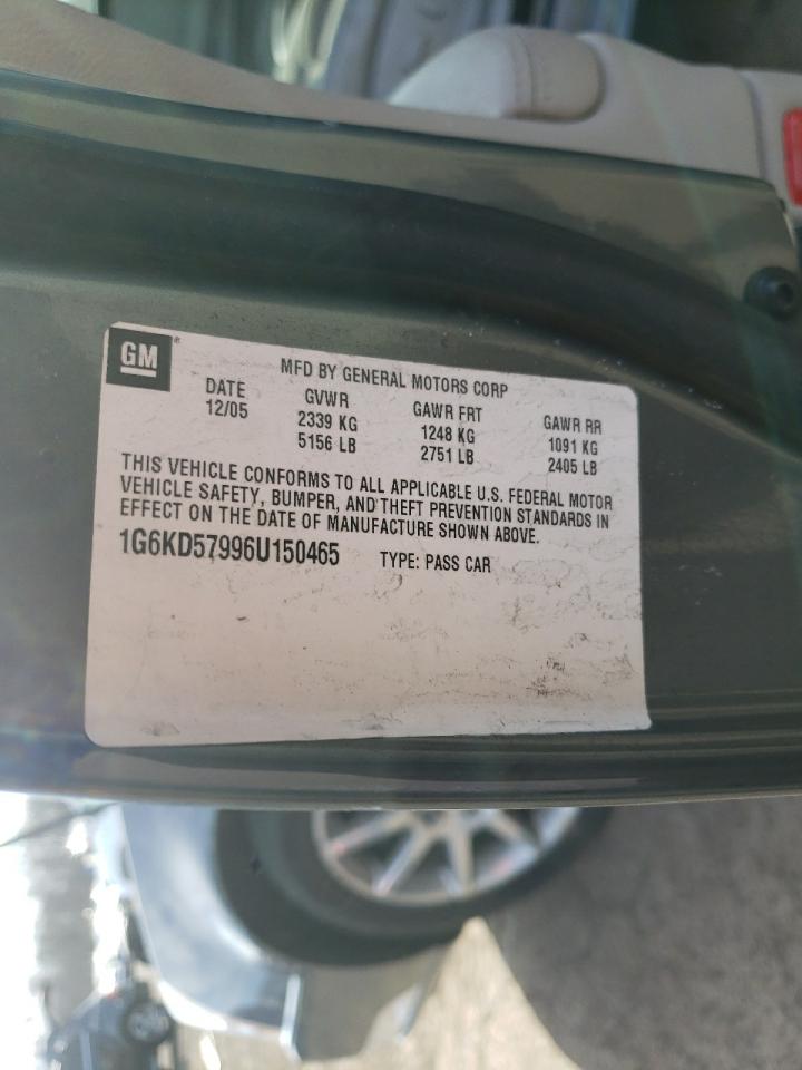 2006 Cadillac DTS VIN 1G6KD57996U150465 Copart auction photo, undercarriage / front end damage thumbnail 14