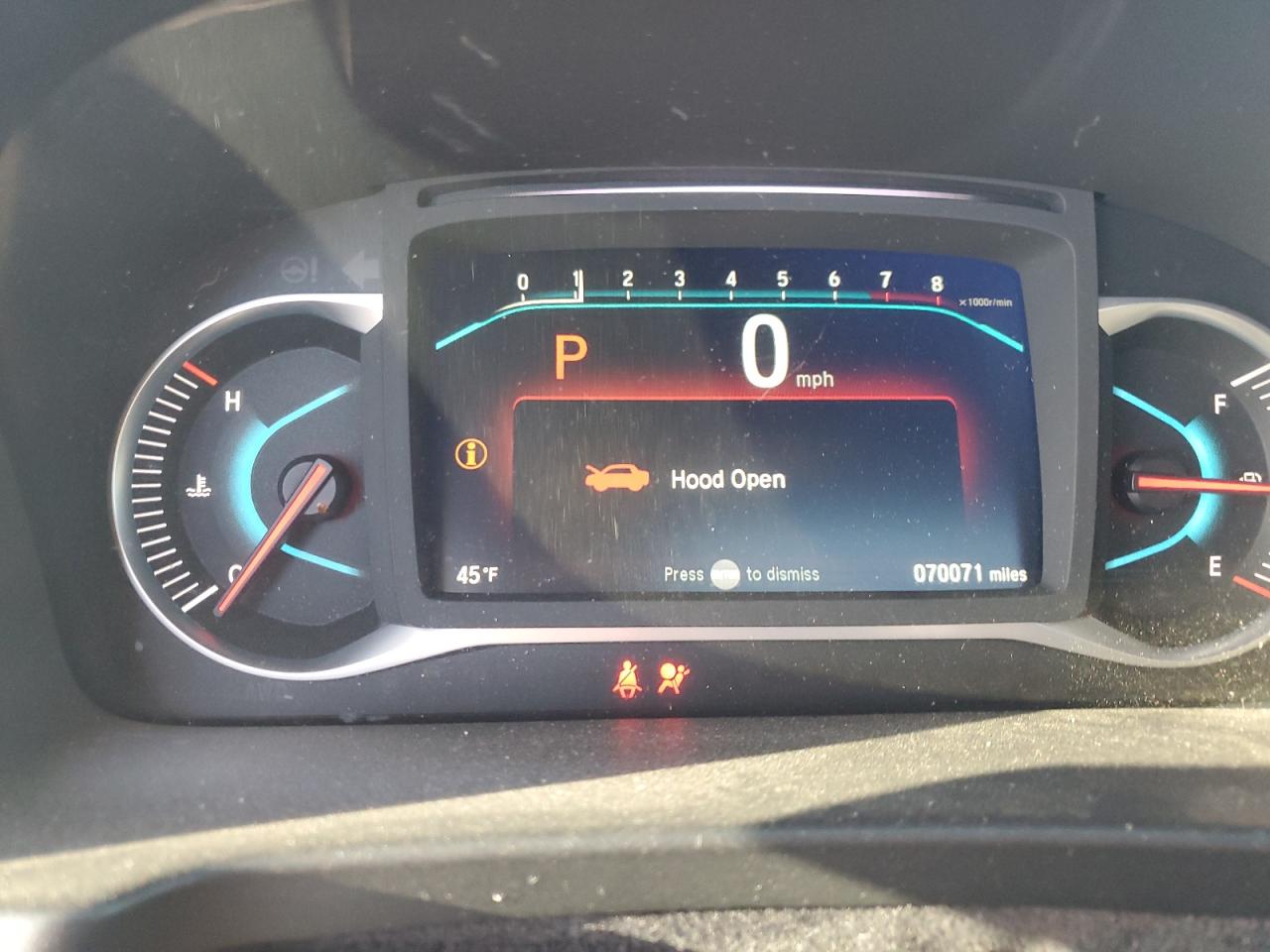 2020 Honda Pilot VIN 5FNYF6H7XLB046544 Copart auction photo, front end / side damage thumbnail 9