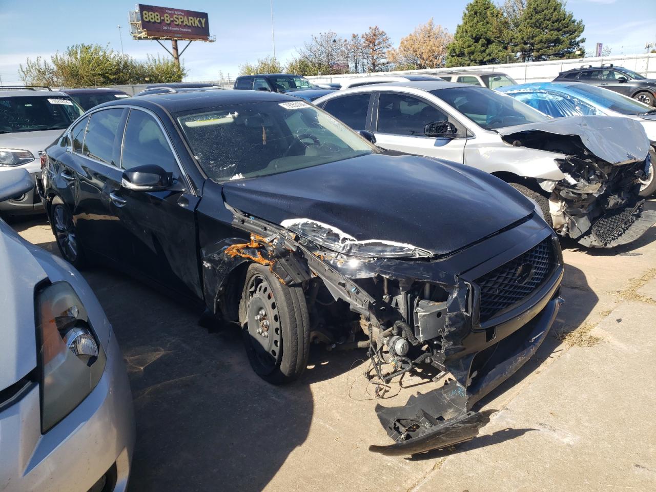 2019 Infiniti Q50 VIN JN1EV7AR4KM554850 Copart auction photo, all over damage thumbnail 4