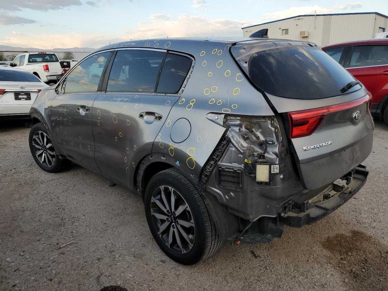 2017 KIA Sportage VIN KNDPNCAC1H7251963 Copart auction photo, front end / hail damage thumbnail 2