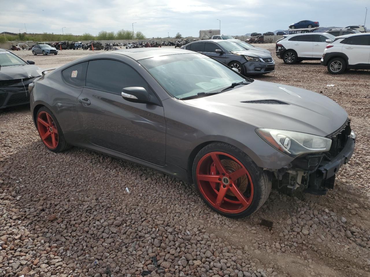 2013 Hyundai Genesis VIN KMHHU6KJXDU100309 Copart auction photo, front end damage thumbnail 4