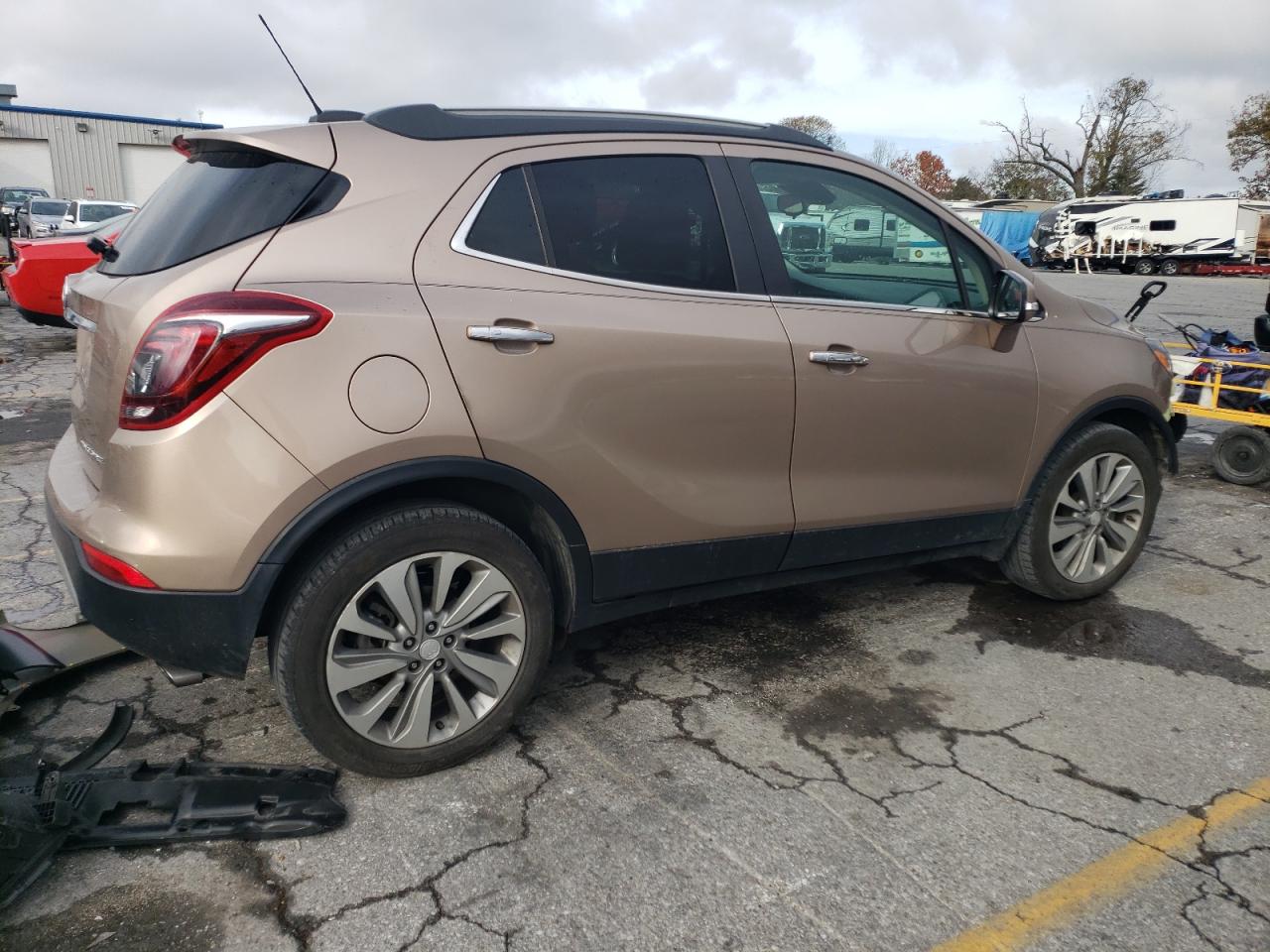 2018 Buick Encore VIN KL4CJASB9JB624720 Copart auction photo, front end / side damage thumbnail 3