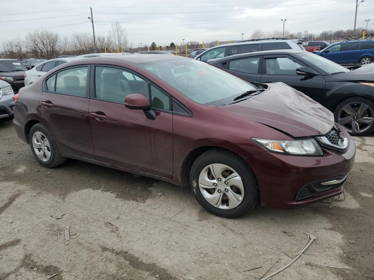 2013 Honda Civic VIN 19XFB2F50DE031555 Copart auction photo, front end / minor dent/scratches damage thumbnail 4