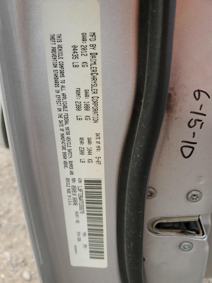 2007 Jeep Liberty (Patriot) VIN 1J8FT28W07D358278 Copart auction photo, mechanical damage thumbnail 14