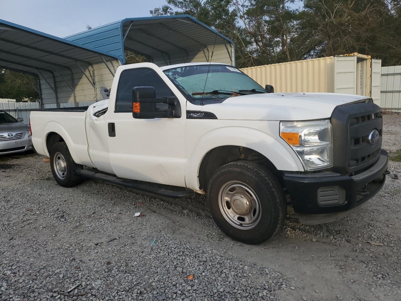2015 Ford F250 VIN 1FT7X2A61FEA46019 Copart auction photo, top/roof / front end damage thumbnail 4