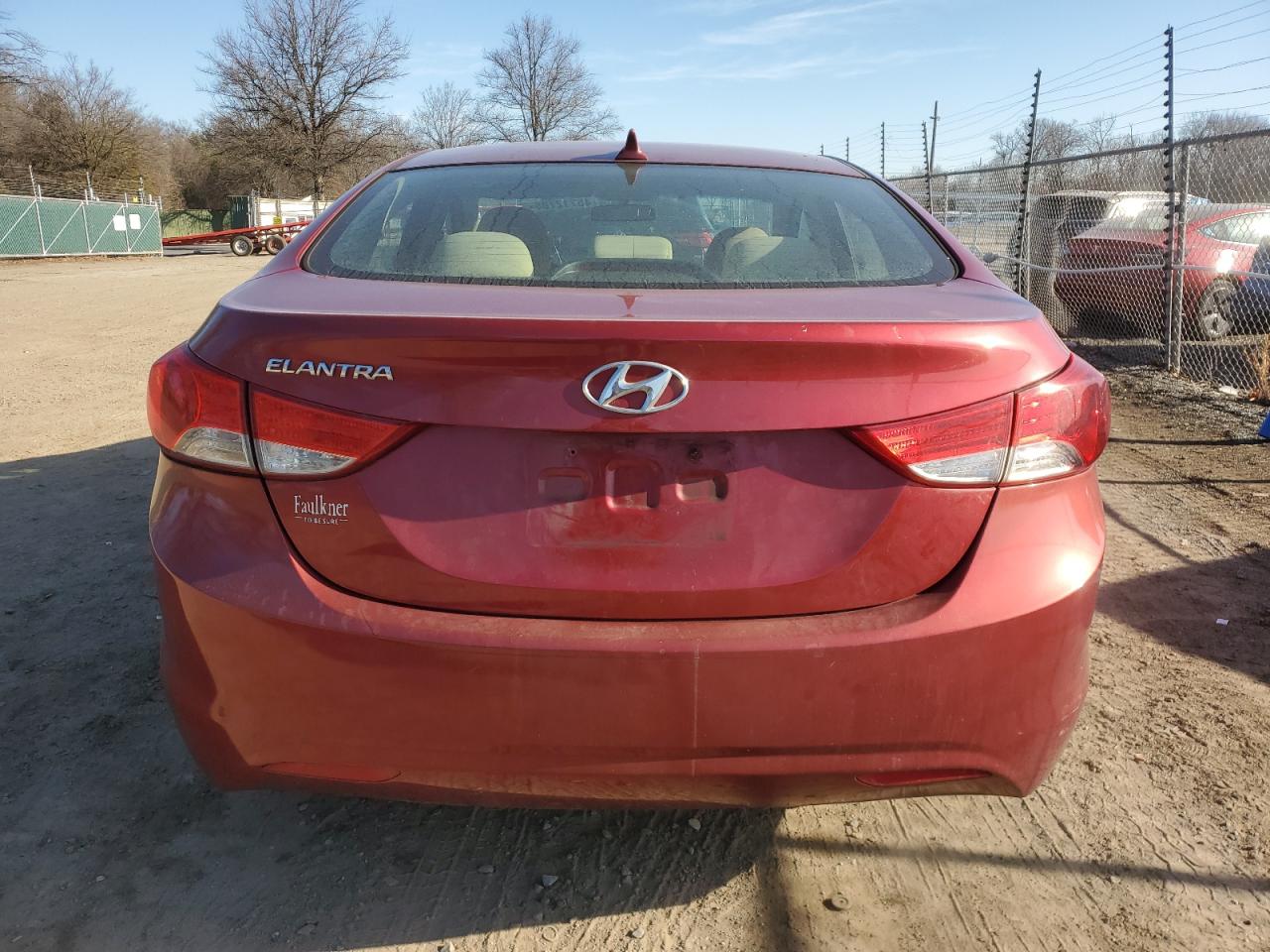 2013 Hyundai Elantra VIN 5NPDH4AE6DH246247 Copart auction photo, front end / minor dent/scratches damage thumbnail 6