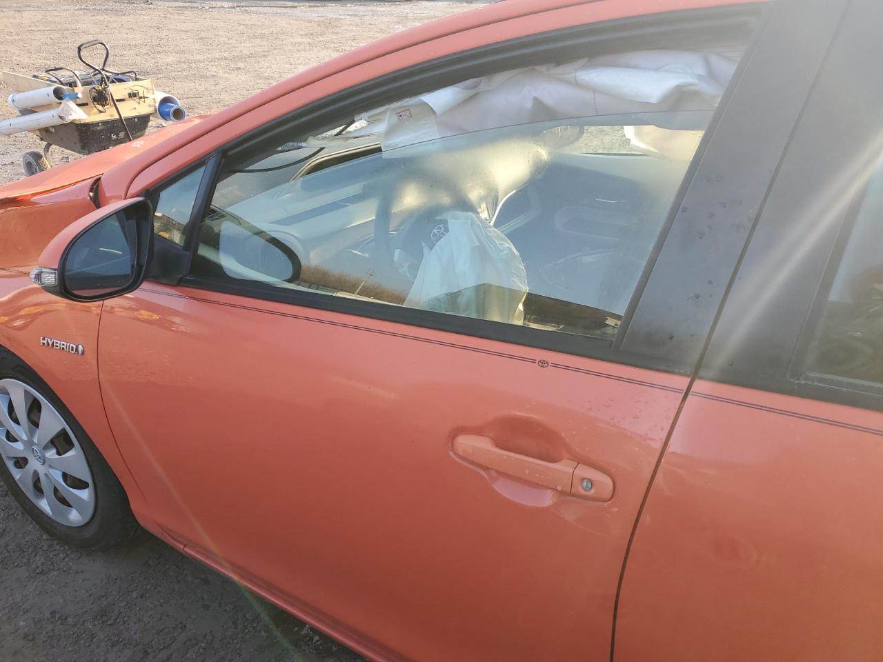2013 Toyota Prius VIN JTDKDTB38D1040283 Copart auction photo, front end / mechanical damage thumbnail 7