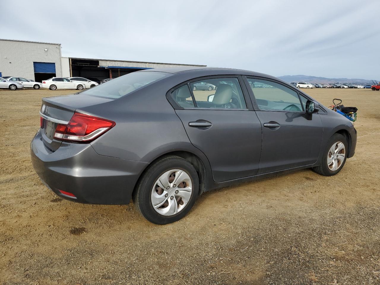 2013 Honda Civic VIN 2HGFB2F55DH524430 Copart auction photo, side damage thumbnail 3