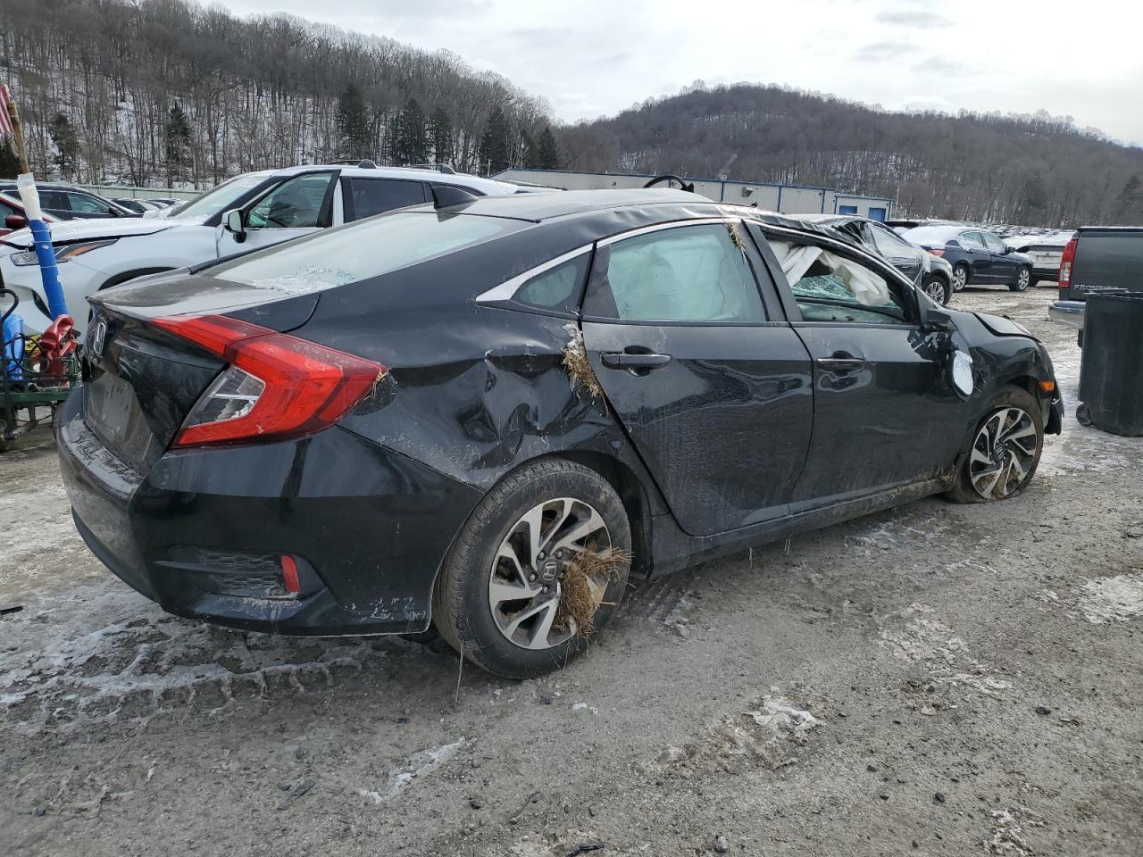 2017 Honda Civic VIN 19XFC2F74HE204045 Copart auction photo, rollover damage thumbnail 3