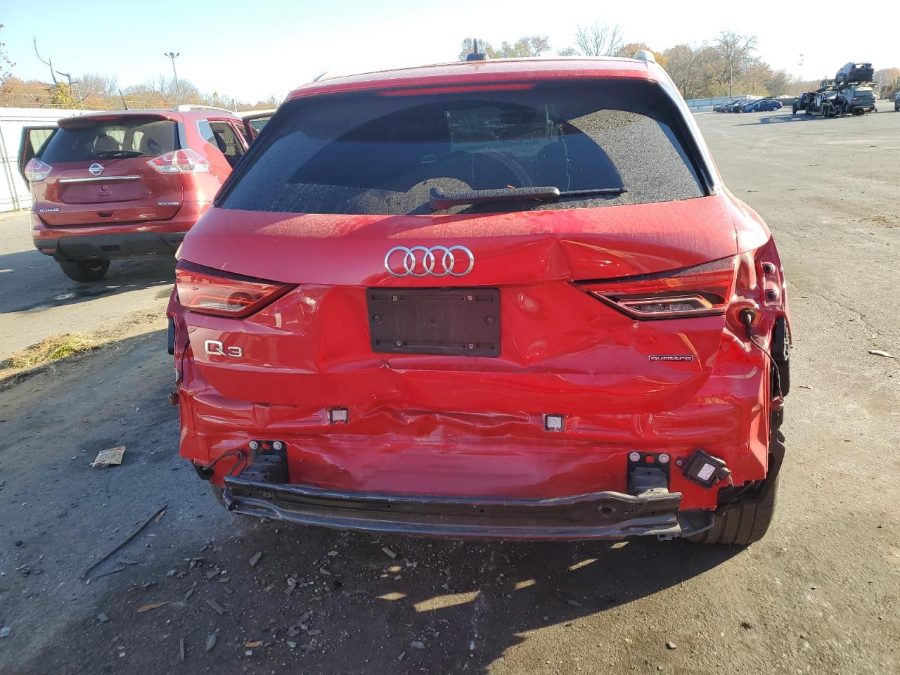 2020 Audi Q3 VIN WA1EECF32L1084339 Copart auction photo, rear end damage thumbnail 6
