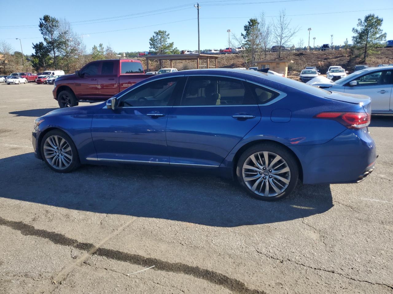 2017 Genesis G80 VIN KMHGN4JF7HU181009 Copart auction photo, rear end damage thumbnail 2