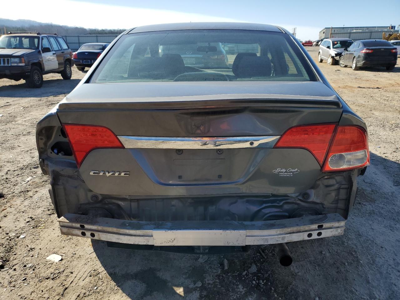 2009 Honda Civic VIN 2HGFA16649H340187 Copart auction photo, rear end damage thumbnail 6