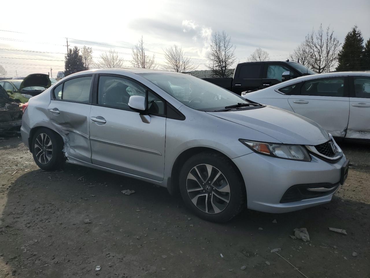 2013 Honda Civic VIN 2HGFB2F81DH540747 Copart auction photo, side damage thumbnail 4