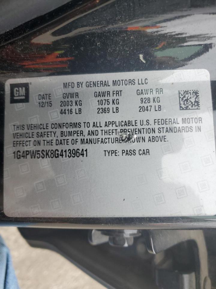 2016 Buick Verano VIN 1G4PW5SK8G4139641 Copart auction photo, rear end damage thumbnail 12
