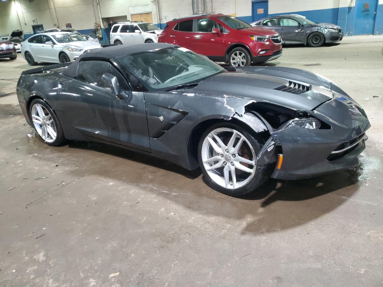 2019 Chevrolet Corvette VIN 1G1YD3D77K5101955 Copart auction photo, all over damage thumbnail 4